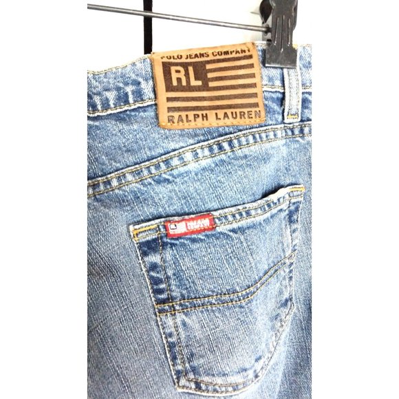 Polo by Ralph Lauren classic straight leg distressed and faded blue denim jeans - Picture 4 of 5